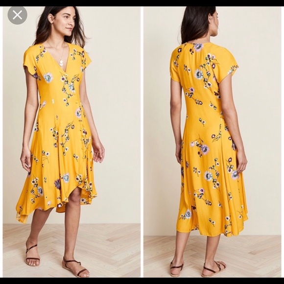 free people yellow floral dress